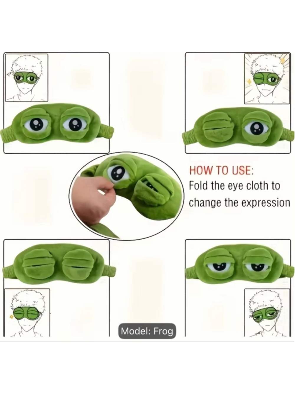 Funny Frog Eye Sleeping Eye Mask - Brand New - Picture 2 of 5